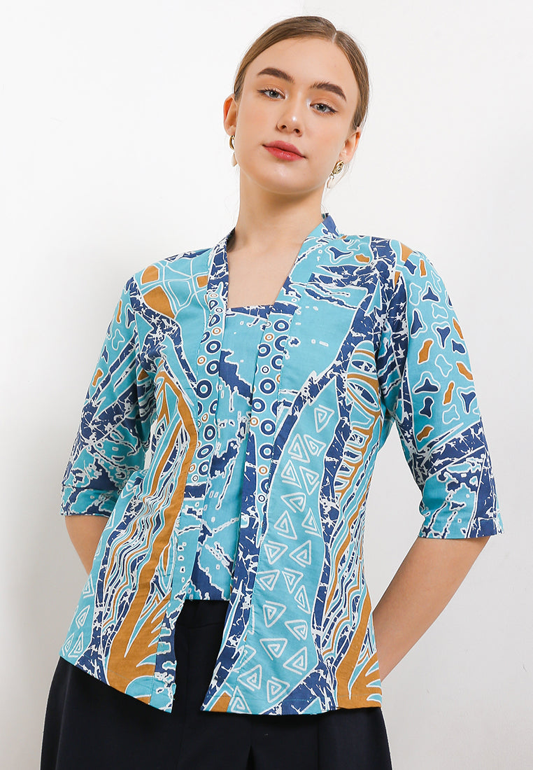 Kebaya Classic Regular Batik Abstract 3/4-length Sleeves