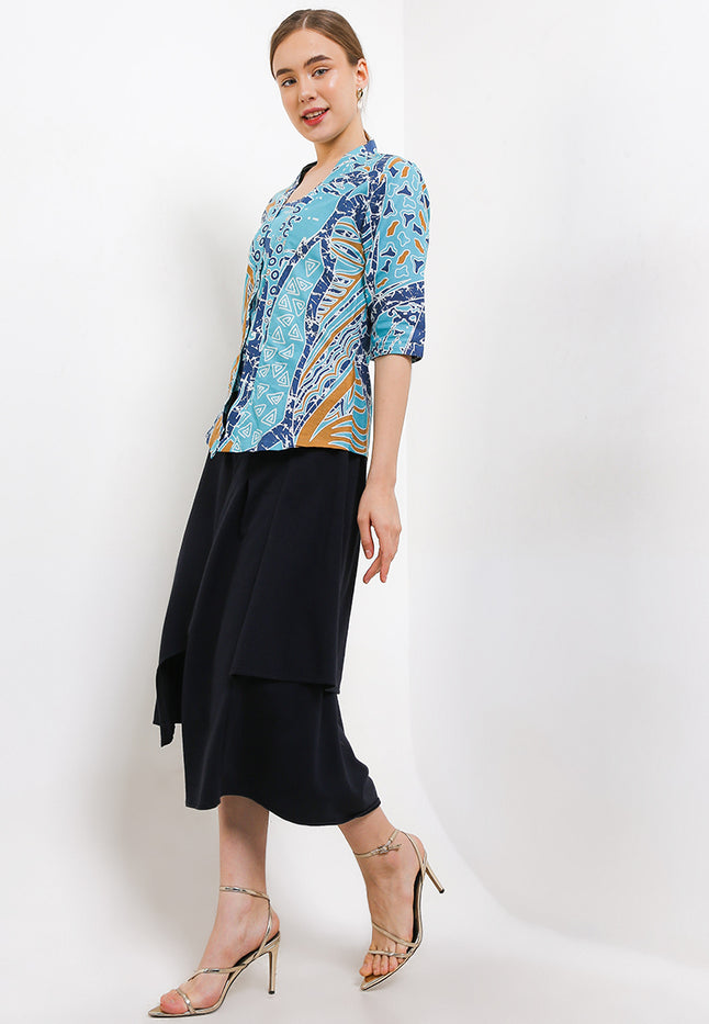 Kebaya Classic Regular Batik Abstract 3/4-length Sleeves