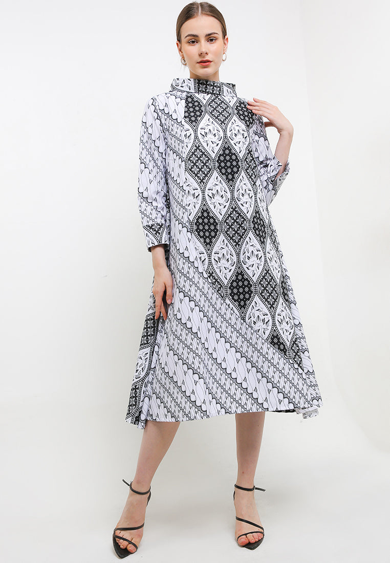 Dress Selena BKK Long/Slv Cut&Sew+Lining Tricot