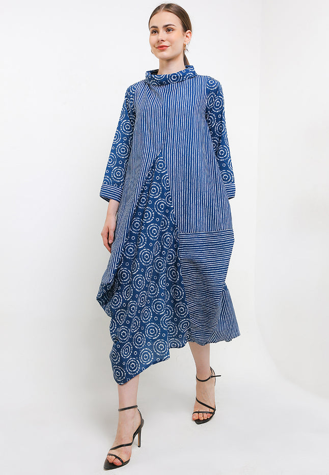 Asymmetric Dress BKK Long/Slv Tara Cut&Sew+Lining