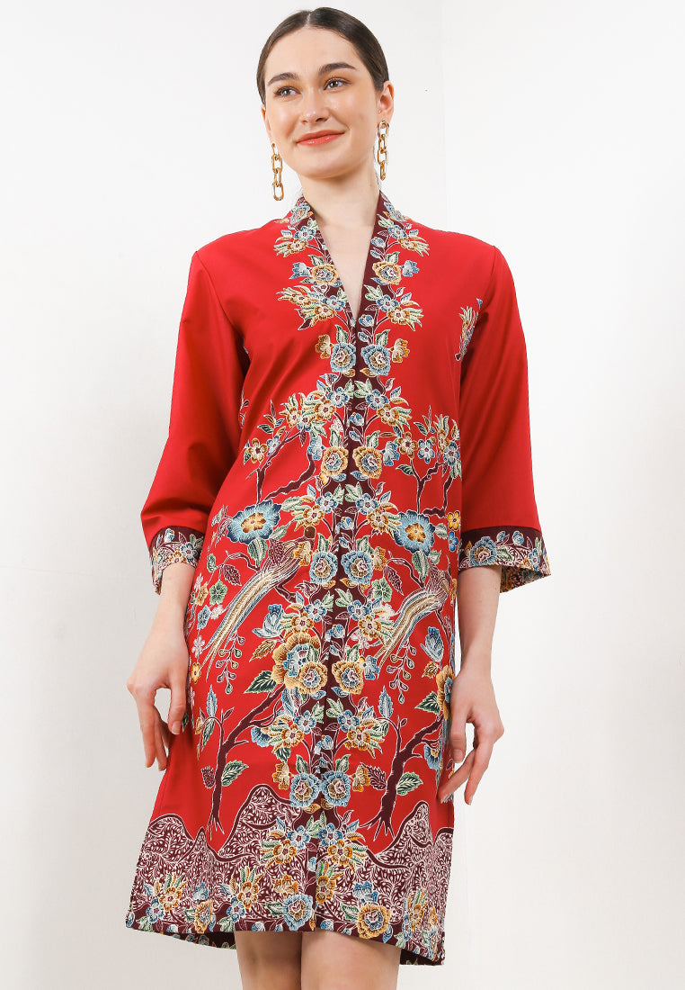 Kebaya Dress Batik Pesisiran 7/8-length Sleeves Tara+Tricot